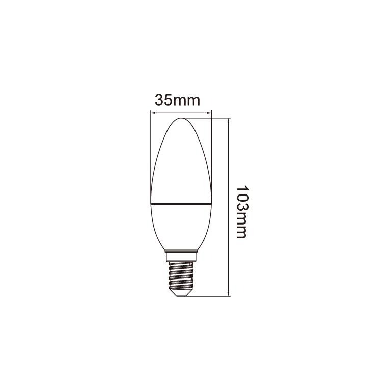【舞光原廠授權】 燈飾123｜羅浮宮蠟燭燈泡｜E14｜LED 4W ｜尖清燈泡-細節圖3