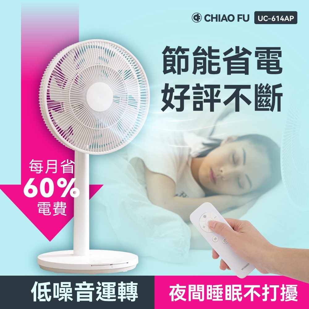 【巧福】磁吸式無線電風扇14吋 UC-614AP 馬達保固兩年/DC扇/充電電扇/循環扇/節能/森呼吸-細節圖3