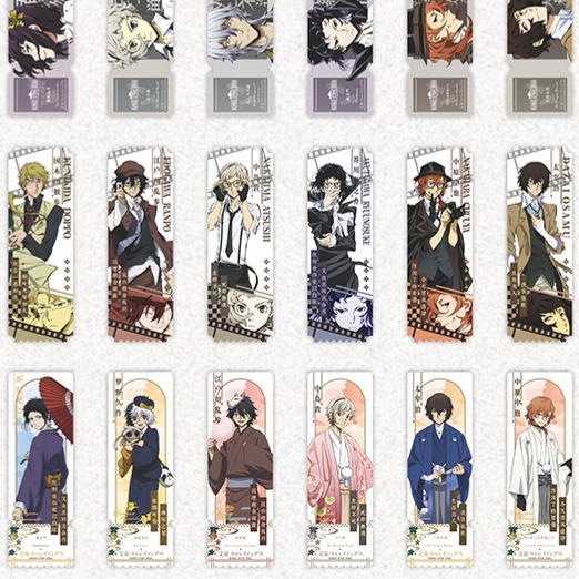 文豪野犬 文豪 同人周邊 防刮PET 透明鐳射票根 彩窗票根集-細節圖2