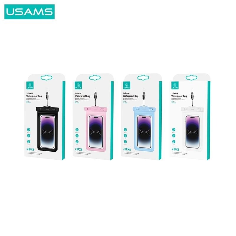 USAMS 7寸氣泡款防水袋 | IPX8級防水 立體氣囊 可拆卸掛繩 旋轉卡扣 高透PVC膜 戲水 玩水 下水 雨天-細節圖9