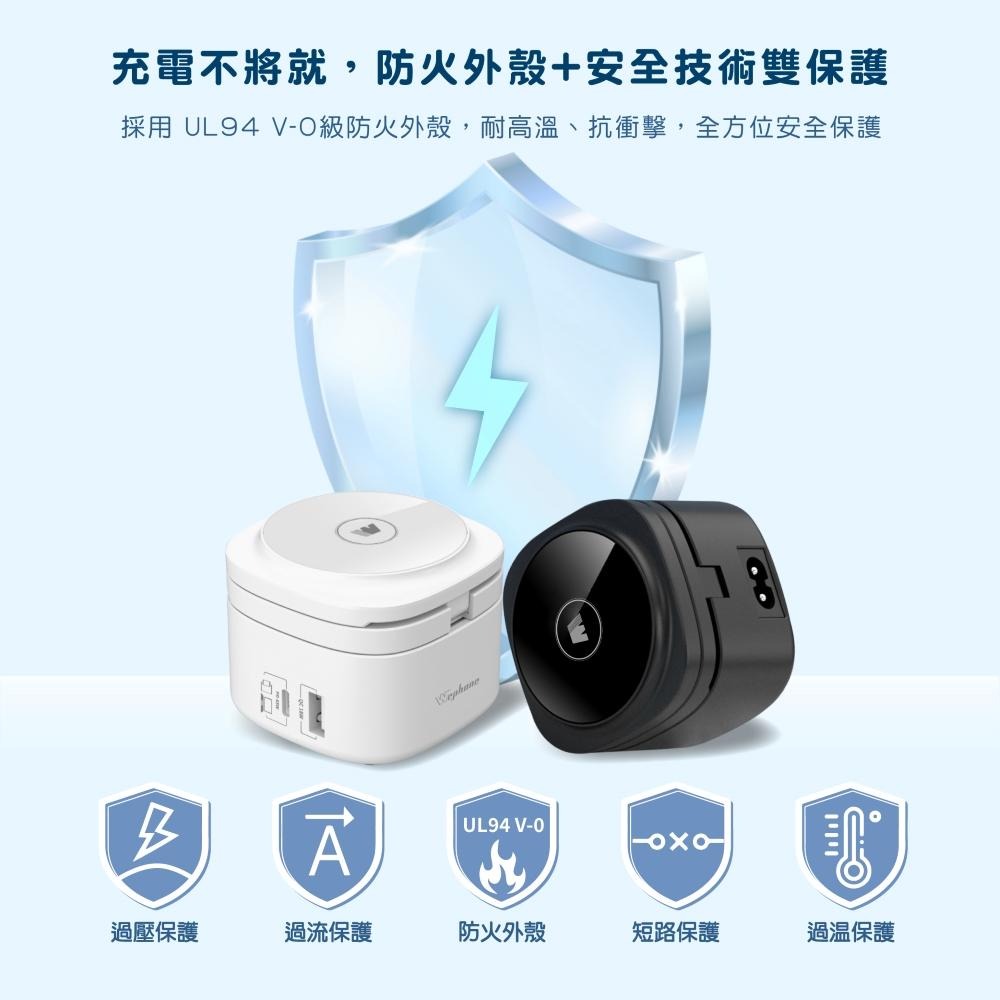 【Wephone】65w氮化鎵五合一充電站 | BSMI NCC 安全認證 PPS充電技術 防火外殼-細節圖5