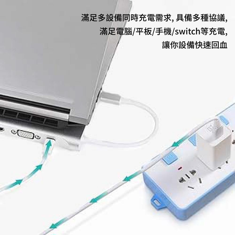 Wephone 65W 三孔 PD 快充頭 雙USB-C+USB-A 充電器 GaN 氮化鎵 BSMI 認證-細節圖7