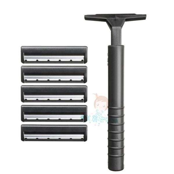 現貨 日本 貝印 KAI 旅行 出差 拋棄式 2刀刃刮鬍刀 可替換刀頭 5入組 二枚刃 二刃式 K2-5B1【美麗密碼】-細節圖2