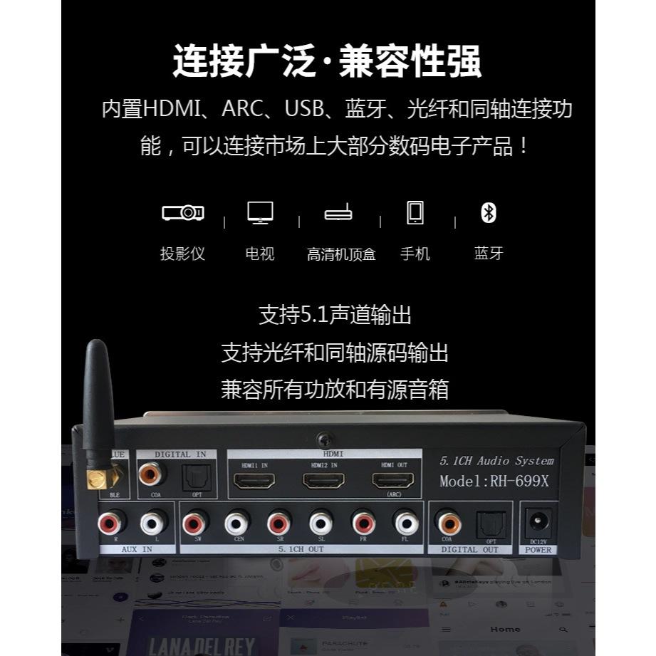 台中現貨 電影的救星 2.0版 HDMI 轉 5.1 聲道 4K 全能音頻解碼器 光纖 同軸 RCA、AV 切換器-細節圖5