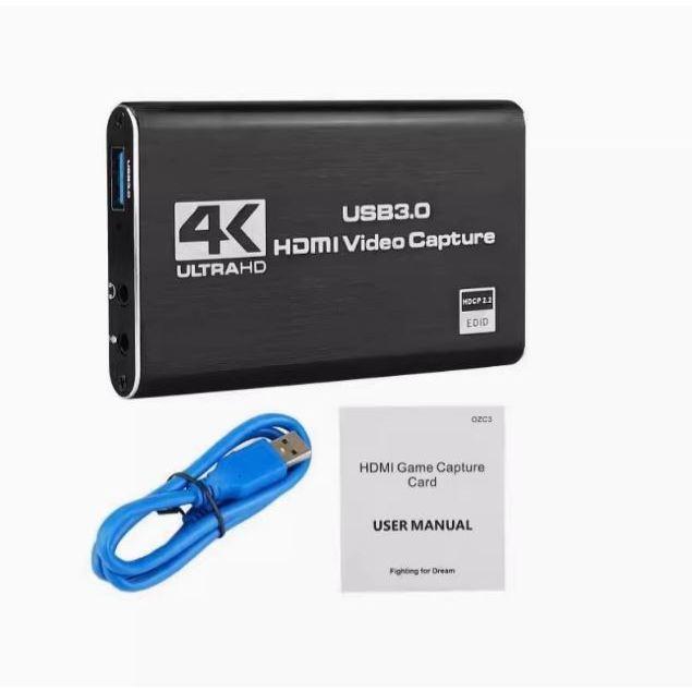 台中現貨 采集卡 影像擷取盒 擷取卡 USB3.0 4K60HZ 採集卡 HDMI轉USB 直播 錄影 游戲 視頻擷取-細節圖3