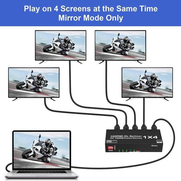 台中現貨 2.0版 HDMI分配器 1進4出 4K@60HZ HDMI1進4出 HDR 適用台彩系統 HDCP 2.2-細節圖4