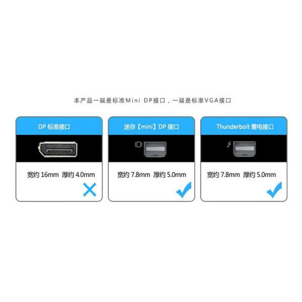 台中現貨 MINI DP轉VGA MINI DP轉HDMI MINI DP轉DVI 三合一轉換器 thunderbolt-細節圖4