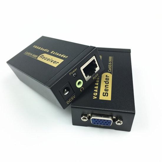 台中現貨 VGA單網線延長器 100米 1080P VGA延長器 VGA轉RJ45 VGA訊號延長器 工程用 工程業-細節圖4
