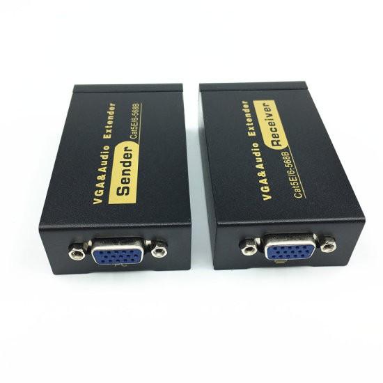 台中現貨 VGA單網線延長器 100米 1080P VGA延長器 VGA轉RJ45 VGA訊號延長器 工程用 工程業-細節圖5