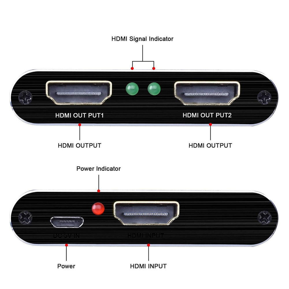 台中現貨 2.0版 HDMI分配器 1進2出 一進二出 1入2出 HDMI1進2出 HDMI1入2出 HDMI一進二出-細節圖2