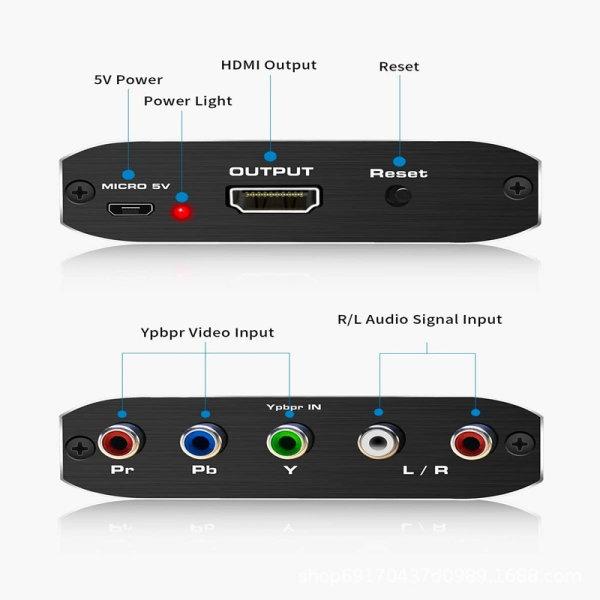 台中現貨 色差轉HDMI 1080P YPbPr轉HDMI 色差設備轉新電視-細節圖2