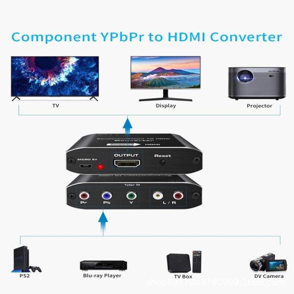 台中現貨 色差轉HDMI 1080P YPbPr轉HDMI 色差設備轉新電視-細節圖3