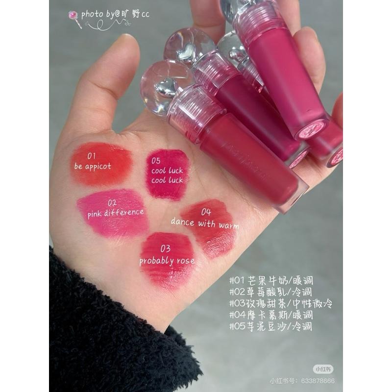 peripera 棒棒糖唇釉 啞光絲絨 水霧口紅 霧面唇膏 純欲愛心奶油唇泥 韓國代購-細節圖6