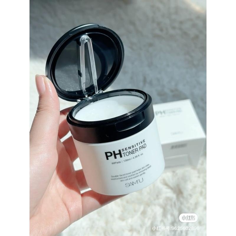 SAMU莎繆 舒緩棉片 全新升級 PH平衡妝前清潔 保濕補水去角質修護濕敷棉片 60片-細節圖4