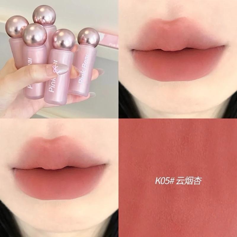 pinkbear皮可熊 貼貼唇泥 輕霧 持色 霧面 啞光 不易掉色唇泥唇釉口紅-細節圖7