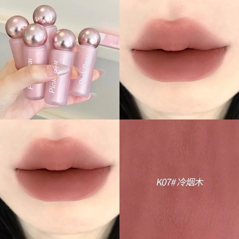 pinkbear皮可熊 貼貼唇泥 輕霧 持色 霧面 啞光 不易掉色唇泥唇釉口紅-細節圖8