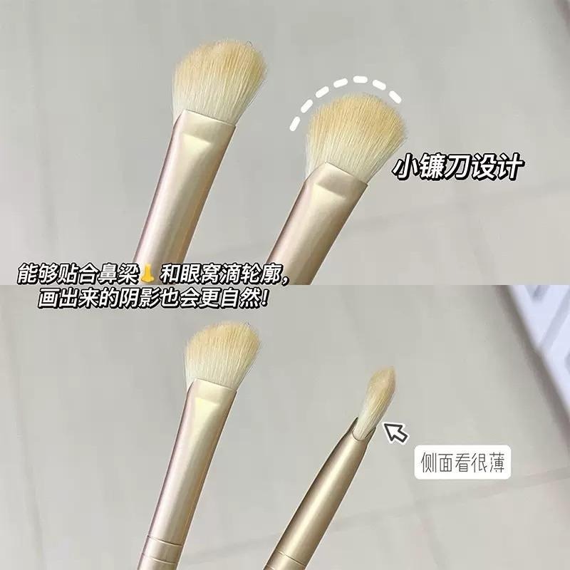 GECOMO格蒙 鐮刀鼻影刷 斜角修容刷 側影陰影暈染刷 鼻梁半扇形化妝刷具-細節圖2