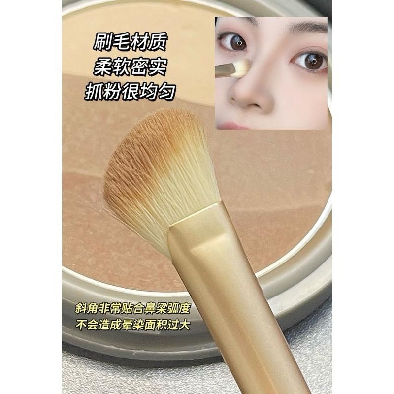 GECOMO格蒙 鐮刀鼻影刷 斜角修容刷 側影陰影暈染刷 鼻梁半扇形化妝刷具-細節圖6