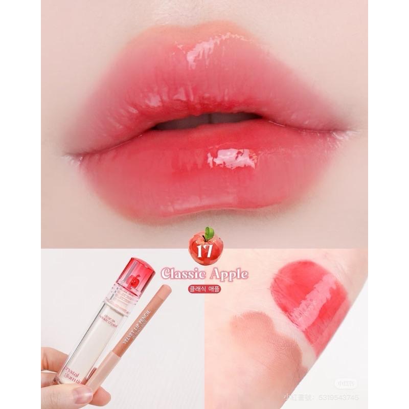 韓國 CLIO 蘋果系列玻璃唇釉 Crystal Glam Tint 水晶光澤唇膏新色水光鏡面口紅 韓國代購-細節圖6