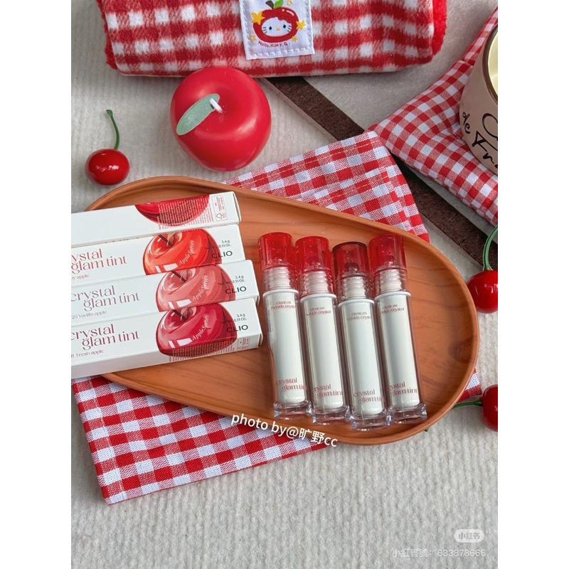 韓國 CLIO 蘋果系列玻璃唇釉 Crystal Glam Tint 水晶光澤唇膏新色水光鏡面口紅 韓國代購-細節圖9