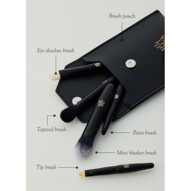 韓國 Rulidia 迷你刷具組 眼影刷 鼻影刷 腮紅刷 眼線臥蠶刷 打底刷 化妝刷具 韓國代購-細節圖4