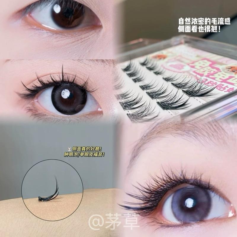 Gracebabi瑰寶秘語 動物派對免膠假睫毛 自然仿真單簇 自黏假睫毛 自粘眼睫毛 免膠免卸 上鏡大眼-細節圖5