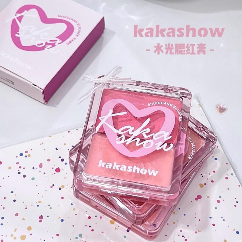 kakashow 水光腮紅膏 雙拼高光臉部自然提亮立體清透持妝雙用水光膏-細節圖7