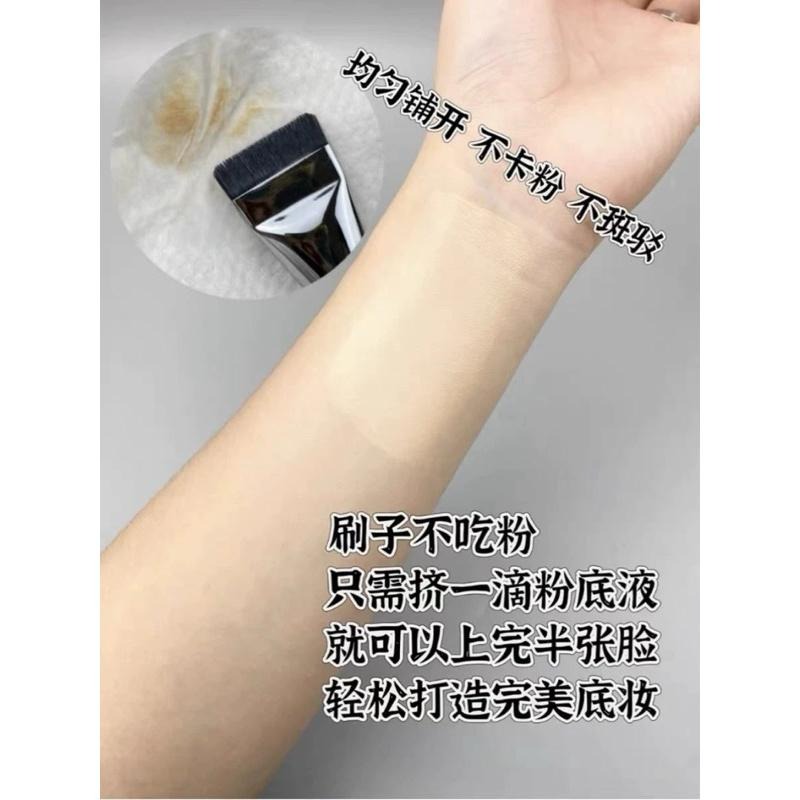 韓國 wakemake 一字型粉底刷 OliveYoung一支難求！正品 無痕清透化妝刷具打底刷面膜刷一字刷-細節圖6