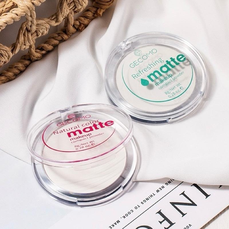 GECOMO格蒙 遮瑕香蕉粉餅 持久清透散粉補妝蜜粉 防水去油光提亮定妝粉高光啞光粉膏蜜粉餅-細節圖8