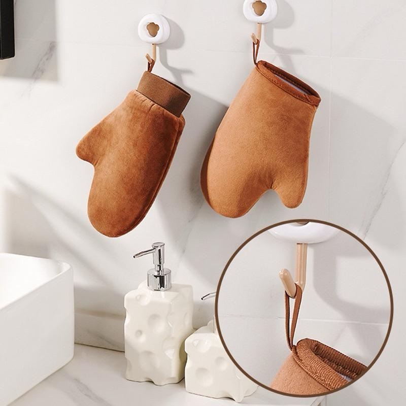 身體乳手套 快速塗抹神器 『趙露思推薦』 擦防曬霜精油懶人按摩植絨手套塗乳液工具-細節圖4