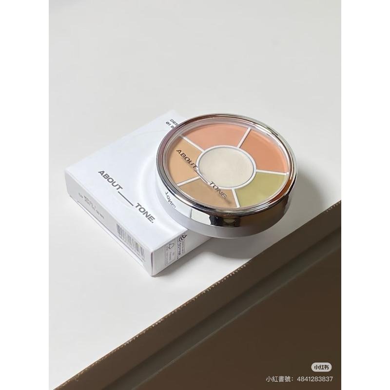 韓國 About Tone 6色提亮遮瑕盤 多功能 滋潤 黑眼圈 法令紋 淚溝 痘印 打亮 遮瑕膏 遮瑕液-細節圖2