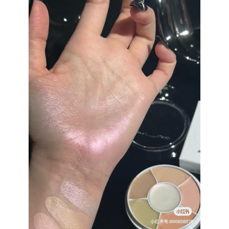 韓國 About Tone 6色提亮遮瑕盤 多功能 滋潤 黑眼圈 法令紋 淚溝 痘印 打亮 遮瑕膏 遮瑕液-細節圖6