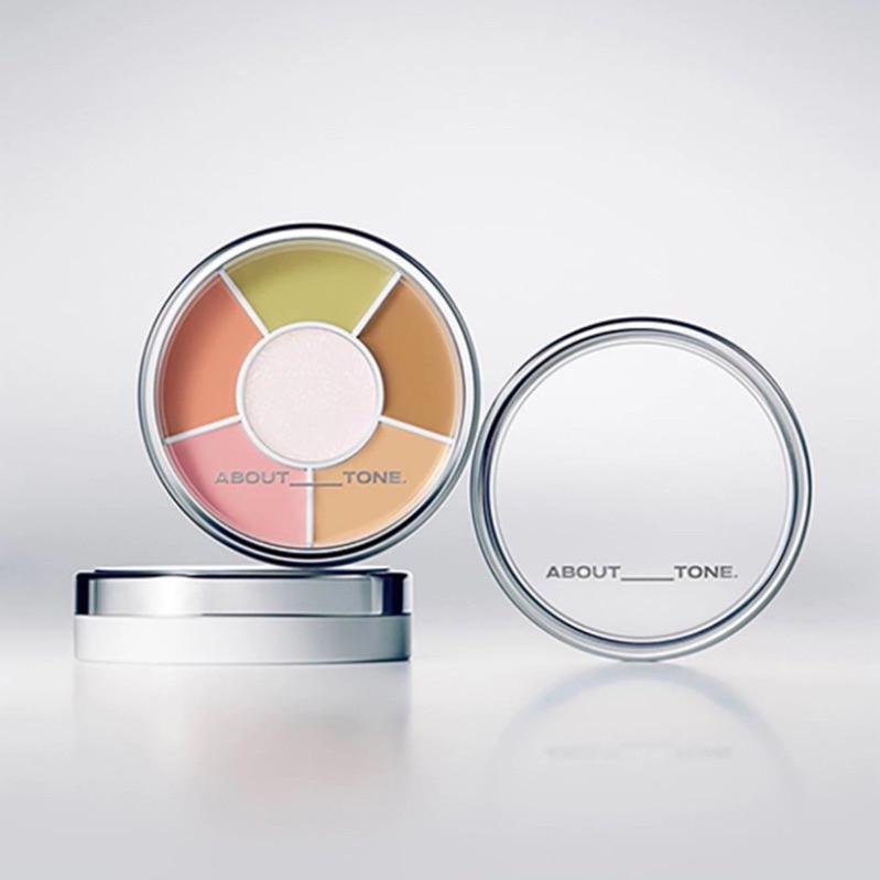 韓國 About Tone 6色提亮遮瑕盤 多功能 滋潤 黑眼圈 法令紋 淚溝 痘印 打亮 遮瑕膏 遮瑕液-細節圖9