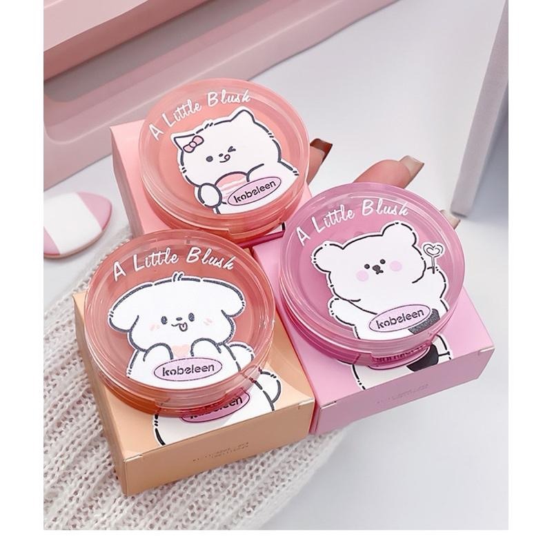 Kobeleen 貓爪腮紅膏 一抹紅暈腮紅膏 『附贈粉撲』 啞光自然提膚色多用膏低飽和易暈染新手腮紅膨脹色-細節圖4