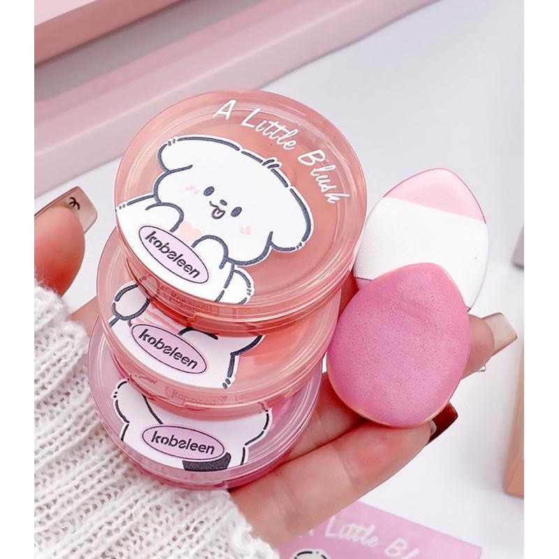 Kobeleen 貓爪腮紅膏 一抹紅暈腮紅膏 『附贈粉撲』 啞光自然提膚色多用膏低飽和易暈染新手腮紅膨脹色-細節圖5