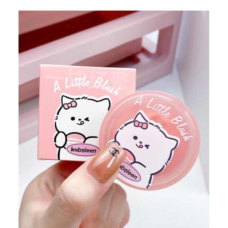 Kobeleen 貓爪腮紅膏 一抹紅暈腮紅膏 『附贈粉撲』 啞光自然提膚色多用膏低飽和易暈染新手腮紅膨脹色-細節圖9