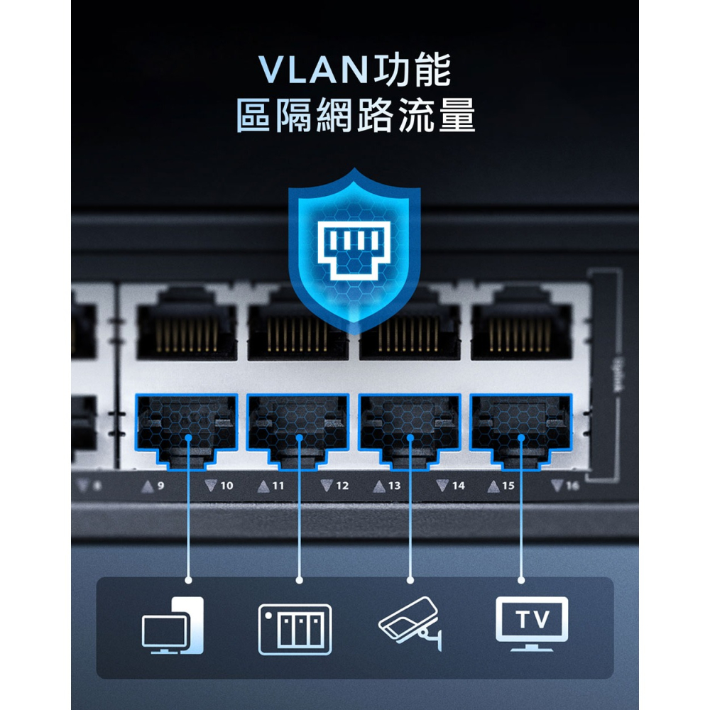 cudy GS1016 16埠 Gigabit桌上型交換器 金屬殼-細節圖4