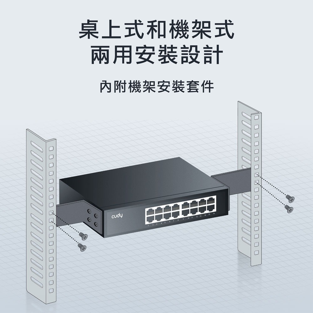 cudy GS1016 16埠 Gigabit桌上型交換器 金屬殼-細節圖8