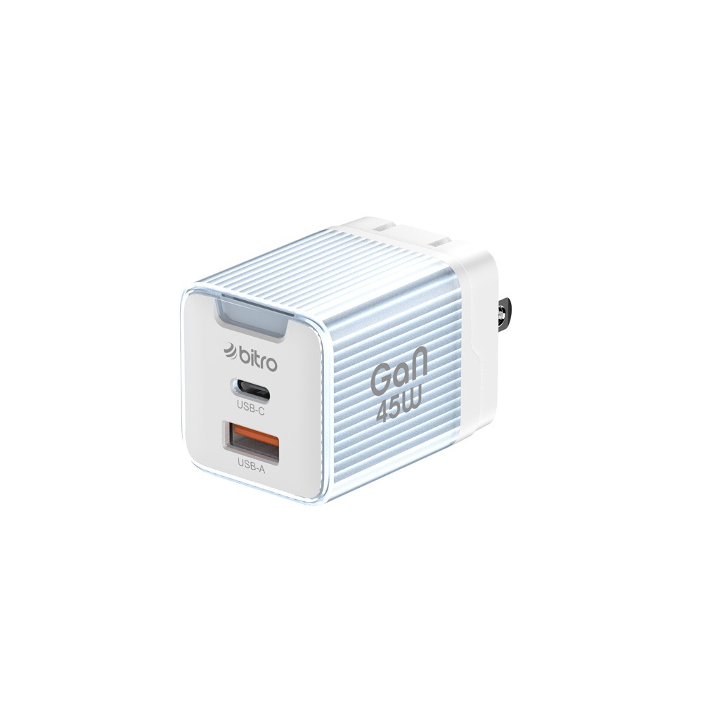 bitro GaN 45W雙孔TYPE C+USB A GaN氮化鎵快充頭 充電頭 最新版晶片 PD-規格圖7