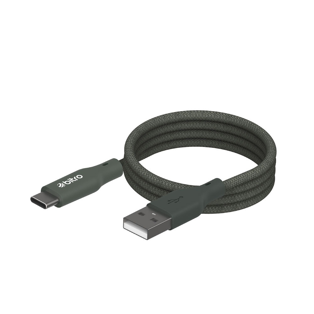 bitro USB-A To Type-C 編織充電線 120CM適用安卓蘋果手機 行動電源 台灣製造-規格圖8