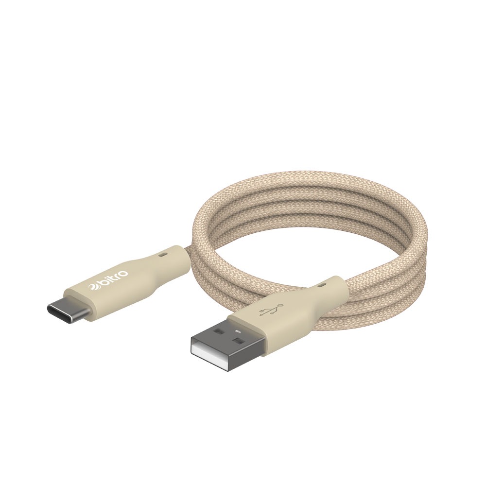 bitro USB-A To Type-C 編織充電線 120CM適用安卓蘋果手機 行動電源 台灣製造-規格圖8