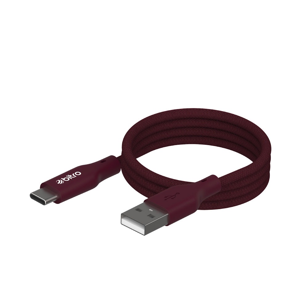 bitro USB-A To Type-C 編織充電線 120CM適用安卓蘋果手機 行動電源 台灣製造-規格圖8