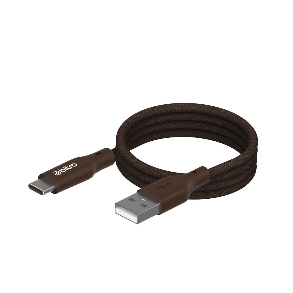 bitro USB-A To Type-C 編織充電線 120CM適用安卓蘋果手機 行動電源 台灣製造-規格圖8