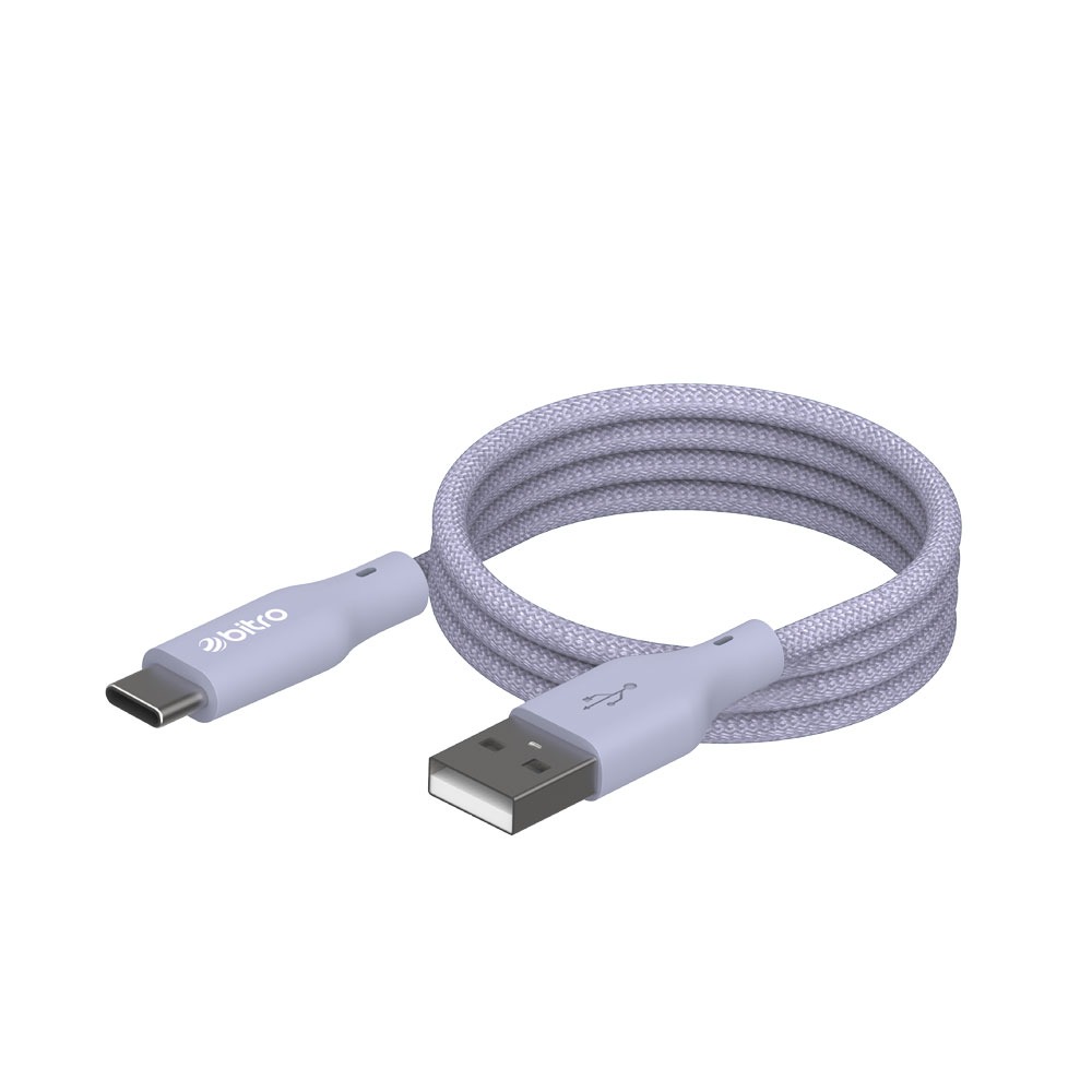 bitro USB-A To Type-C 編織充電線 120CM適用安卓蘋果手機 行動電源 台灣製造-規格圖8