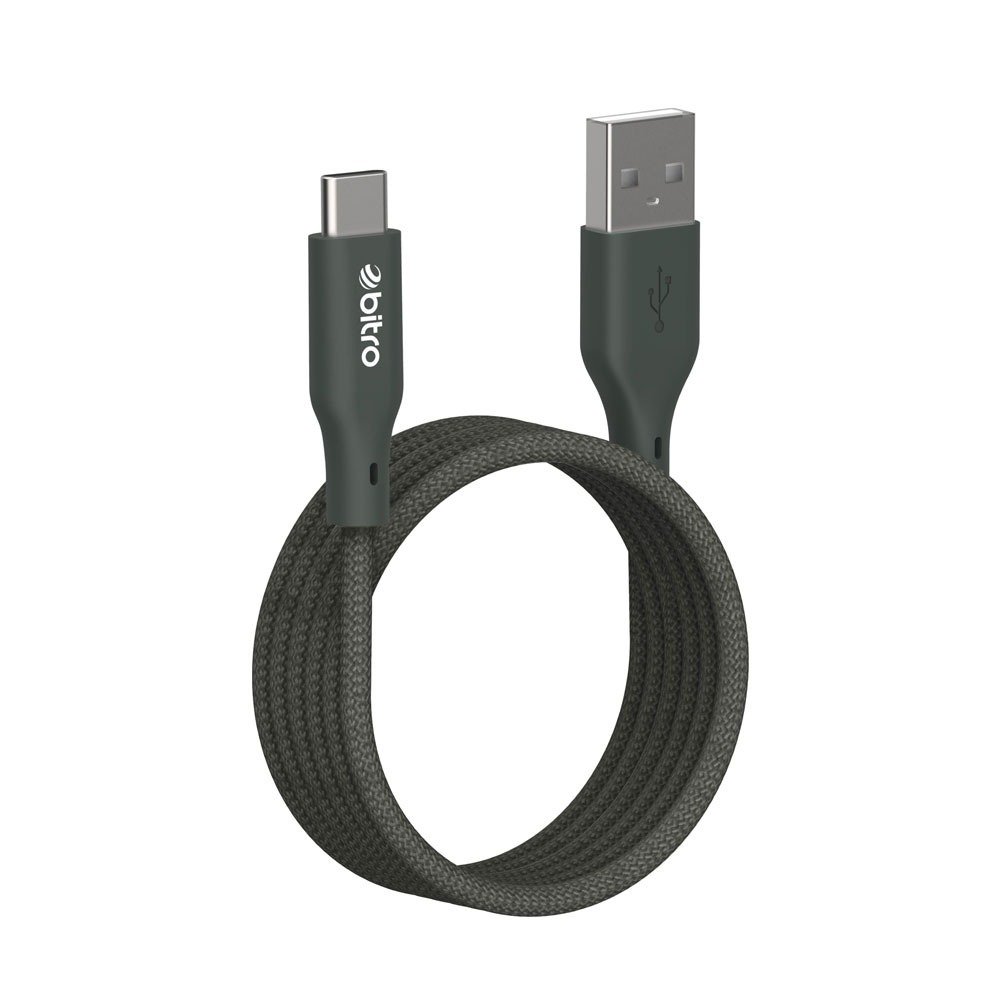 bitro USB-A To Type-C 編織充電線 2M 適用安卓蘋果手機 行動電源 台灣製造-規格圖9