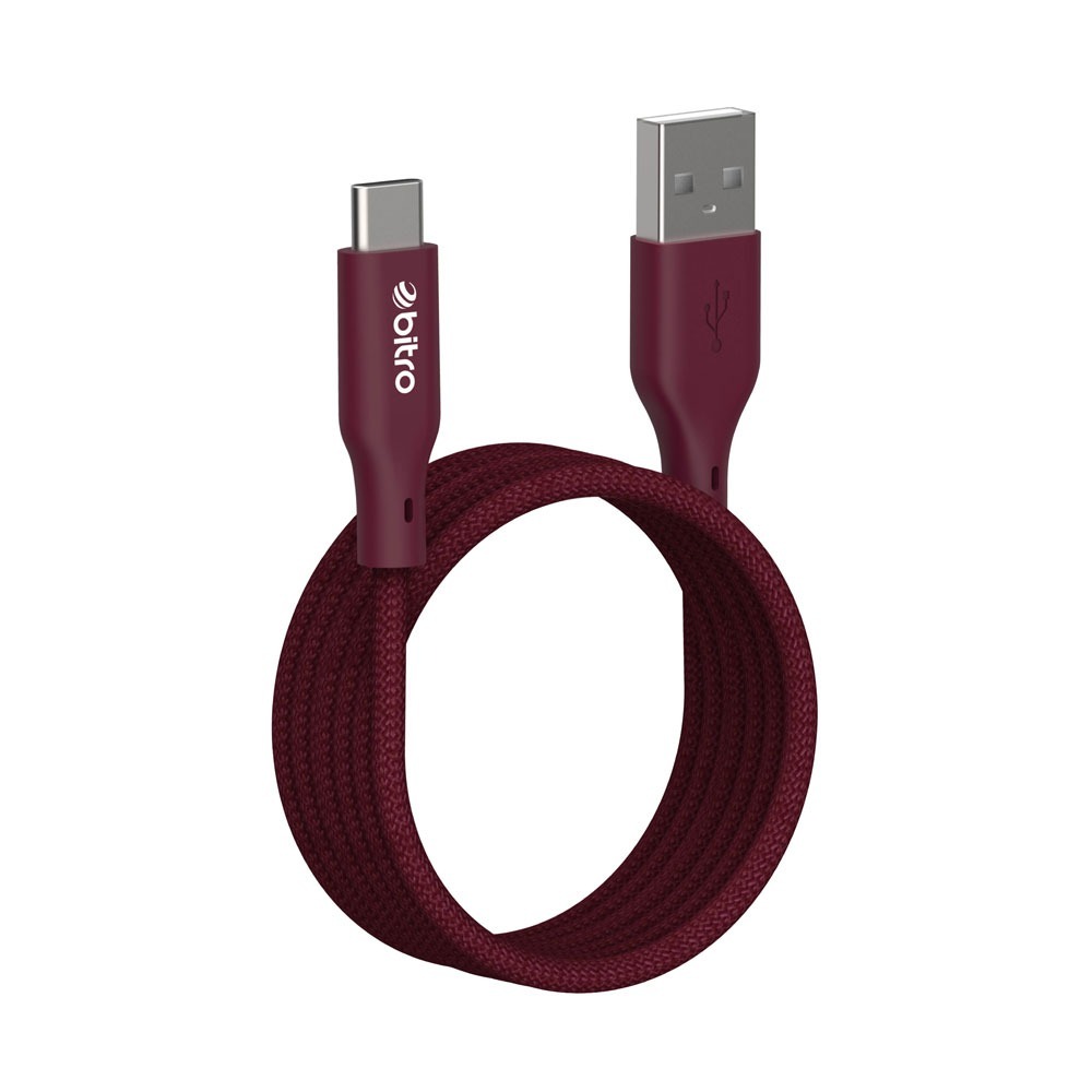 bitro USB-A To Type-C 編織充電線 2M 適用安卓蘋果手機 行動電源 台灣製造-規格圖9