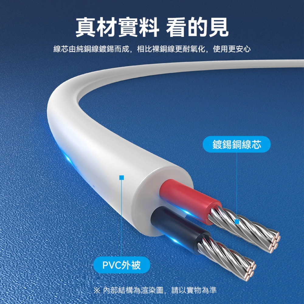 VENTION 威迅 USB-A轉DC 5.5mm電源線1M -白色-細節圖6