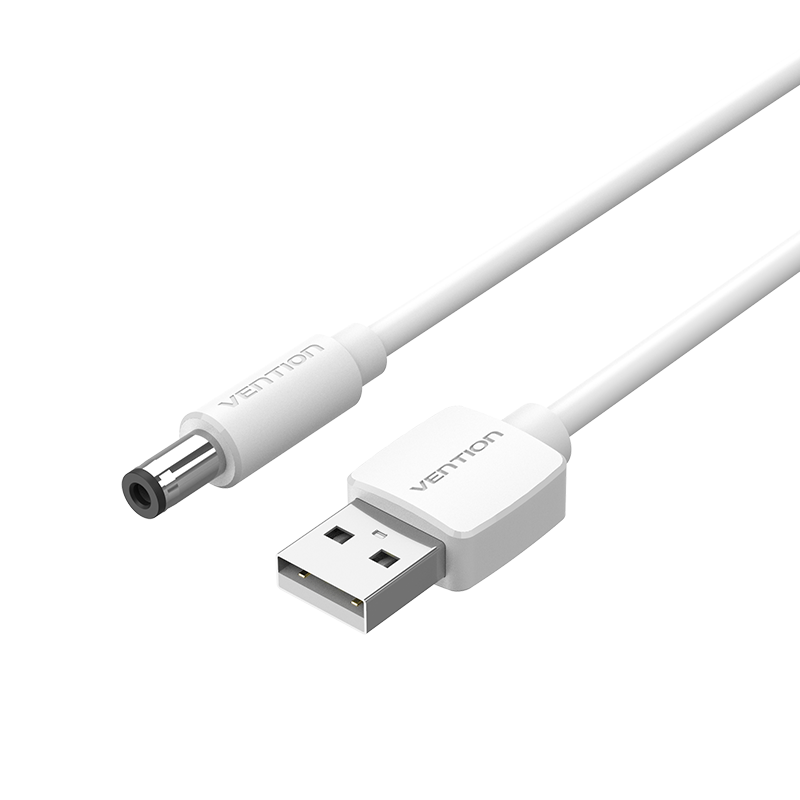 VENTION 威迅 USB-A轉DC 5.5mm電源線1M -白色-細節圖9