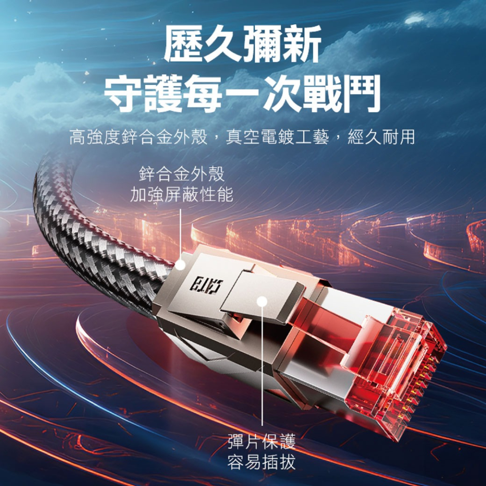 VENTION 威迅 Cat.8 電競高速網路線 RJ45 福祿克認證 1-2M 灰色 26AWG無氧銅芯-細節圖3