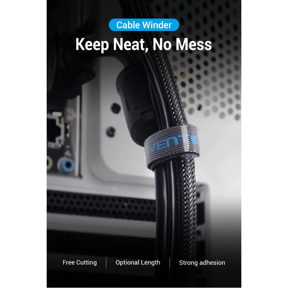 VENTION 威迅 魔鬼氈束帶 可DIY自行裁切 適用於整理充電線 電源線 音響線 網路線 台灣現貨-細節圖2